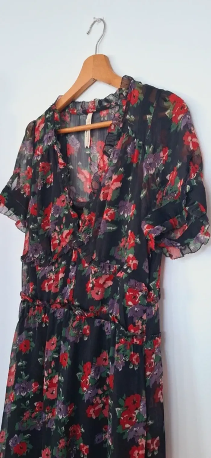 🌼 Robe fluide à fleurs - Look bohème, romantique touche rock - neuve Parfaite pour la rentrée - photo numéro 4