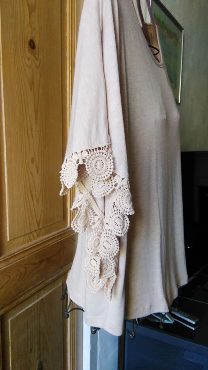 Blouse beige Casual by Gemo - photo numéro 3