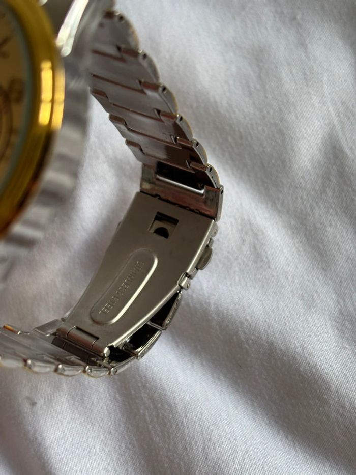 Montre homme Capricie – neuve – cadran doré – bracelet argenté/doré acier inoxydable - photo numéro 7
