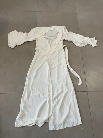 long Pardessus blanc, très bon état, taille unique mais grande taille (2XL)