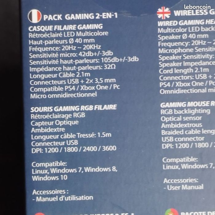 Casque Filaire + Souris Neuf scellé - photo numéro 9