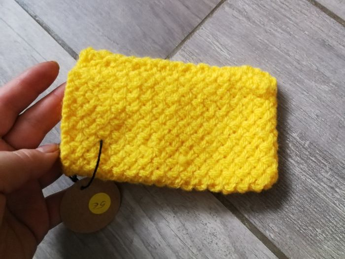 Etui à lunettes en acrylique jaune sans fermoir