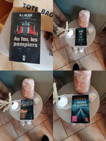 Livre de 4 livres de poche policier 