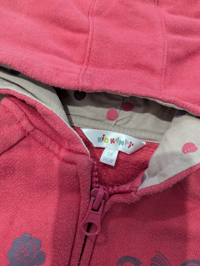 Lot 2 sweat gilets rose 3 ans bébé - photo numéro 5