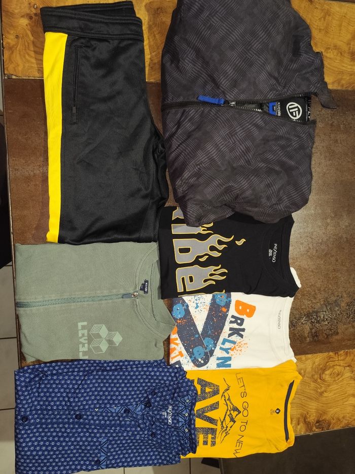 Lot vêtements garçon 12 ans Tee shirts chemise pantalon survêtement manteau - photo numéro 8