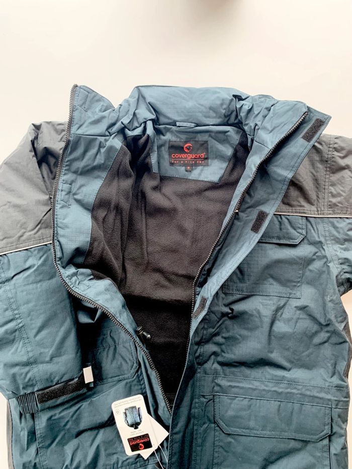 Manteau Parka Ripstop- marine et noire - Coverguard | 5RIPB. Avec capuche rétractable - photo numéro 4