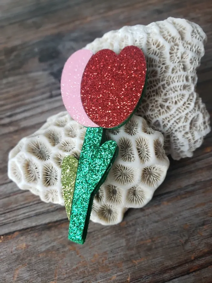 Superbe broche fleur tulipe - photo numéro 3