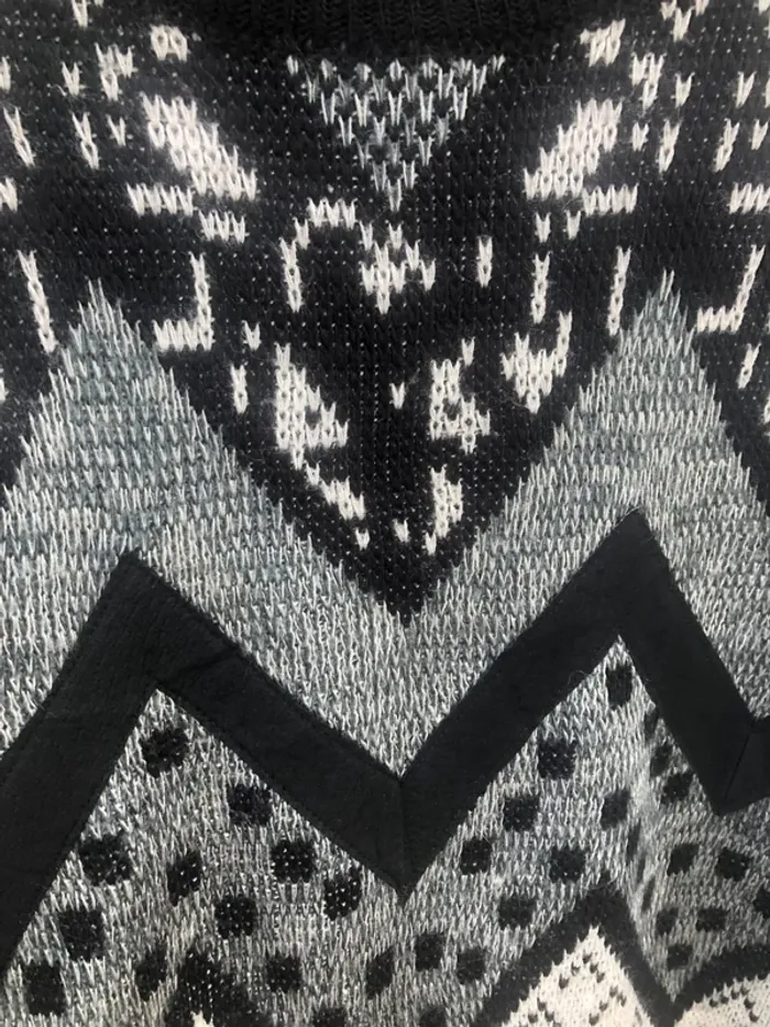 Playboy knit pullover vintage 80s black white Mens Large - photo numéro 3