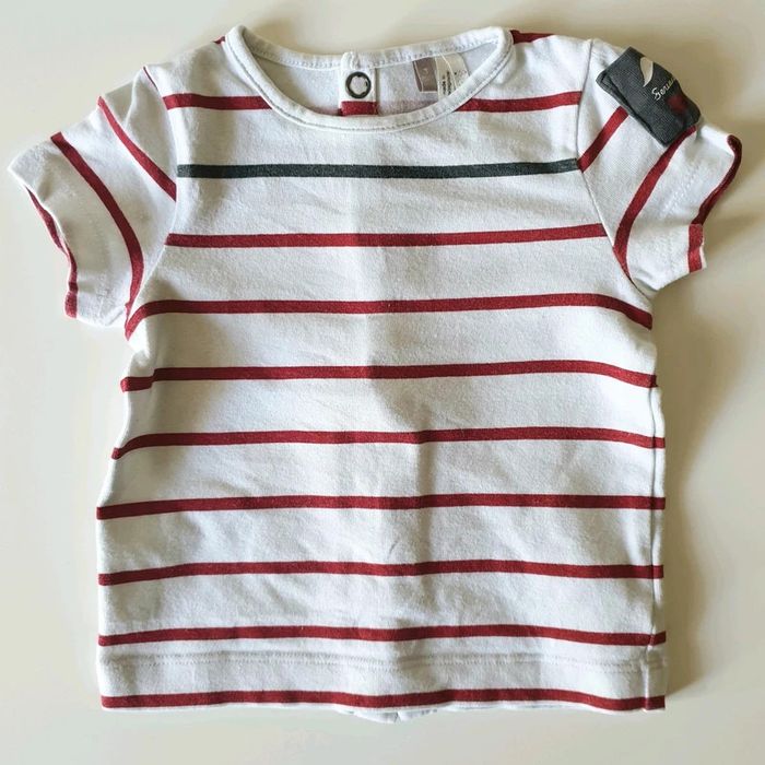 tschirt rayer rouge et blanc