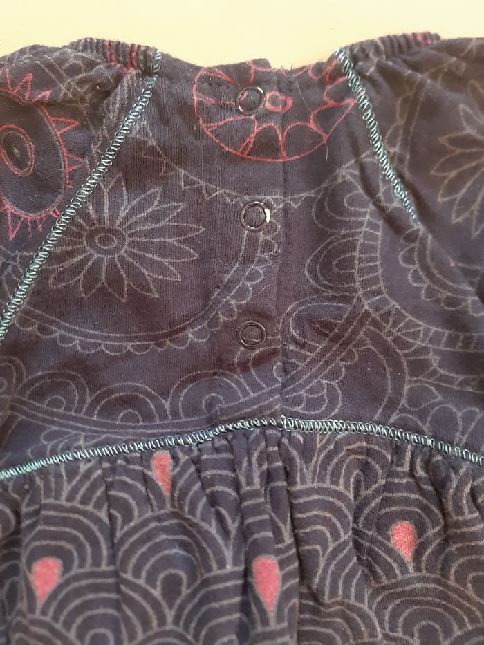 robe bleu marine - papillons - 6 mois - photo numéro 6