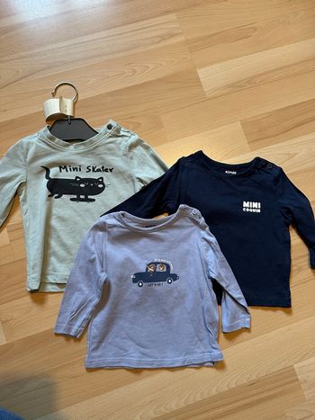 Lot t-shirt manches longues garçon 3 mois