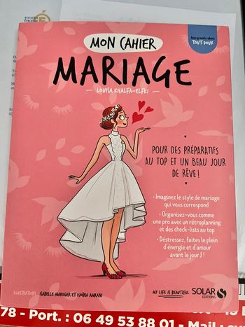 Mon cahier de mariage neuf