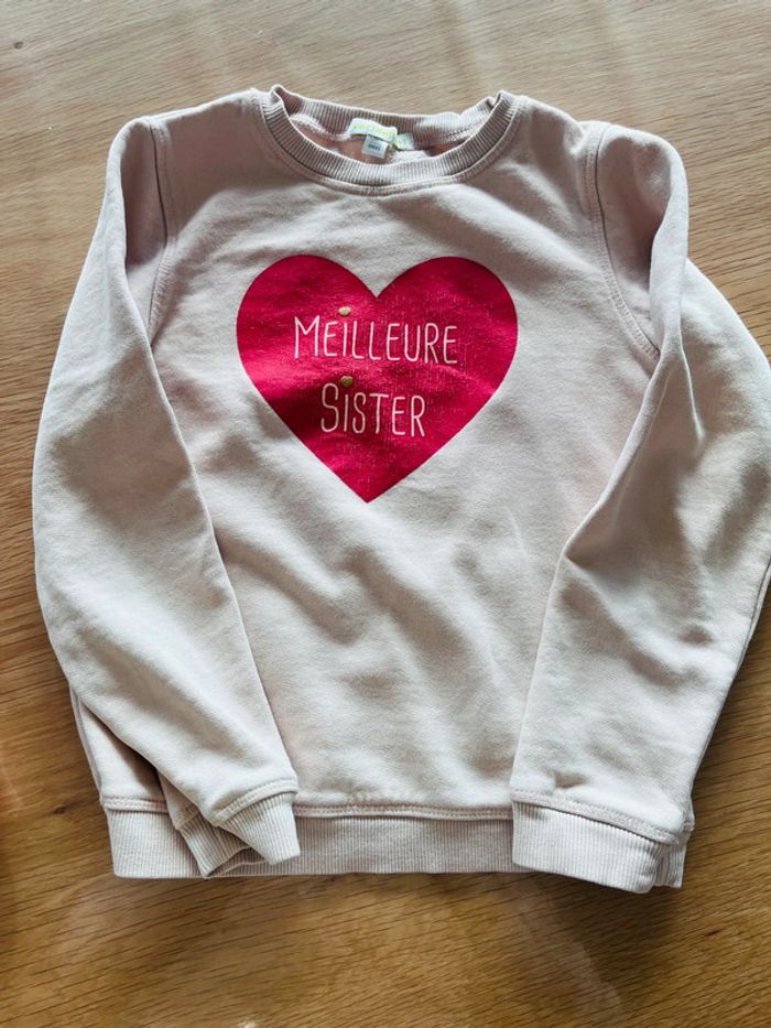 Pull Vertbaudet « Meilleure sister » 8 ans