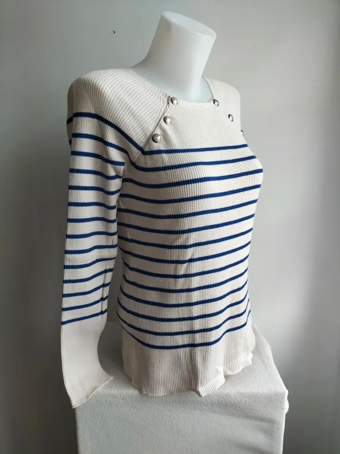 Pull Femmes Marinière - Lauren Ralph Lauren - Taille M - photo numéro 3