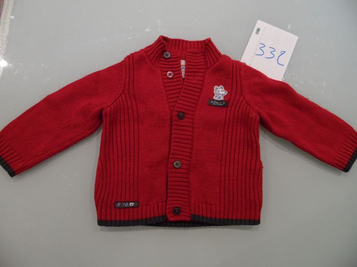 gillet 12 mois sergent major rouge