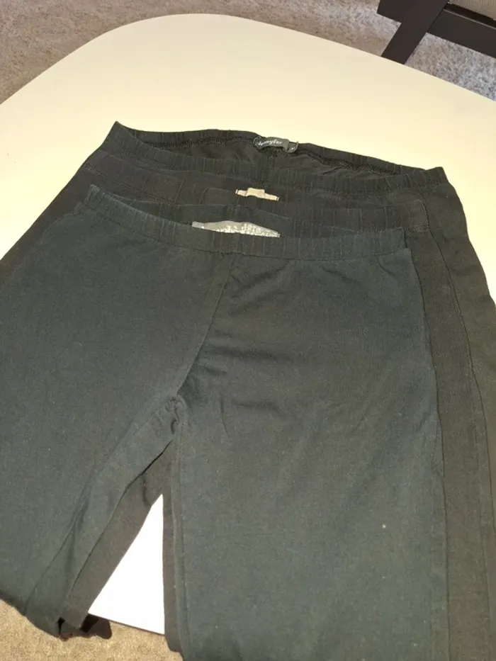 Lot de 3 leggins courts noir
