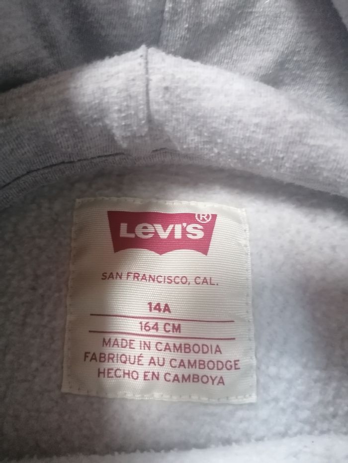 Lot 2 pulls sweat-shirts à capuche 🩶🖤 sweat-shirt à capuche Levi's garçon 14 ans - photo numéro 3