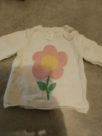 Pull H&M 74cm fleur