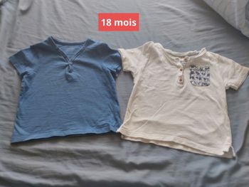 T-shirts taille 18 mois