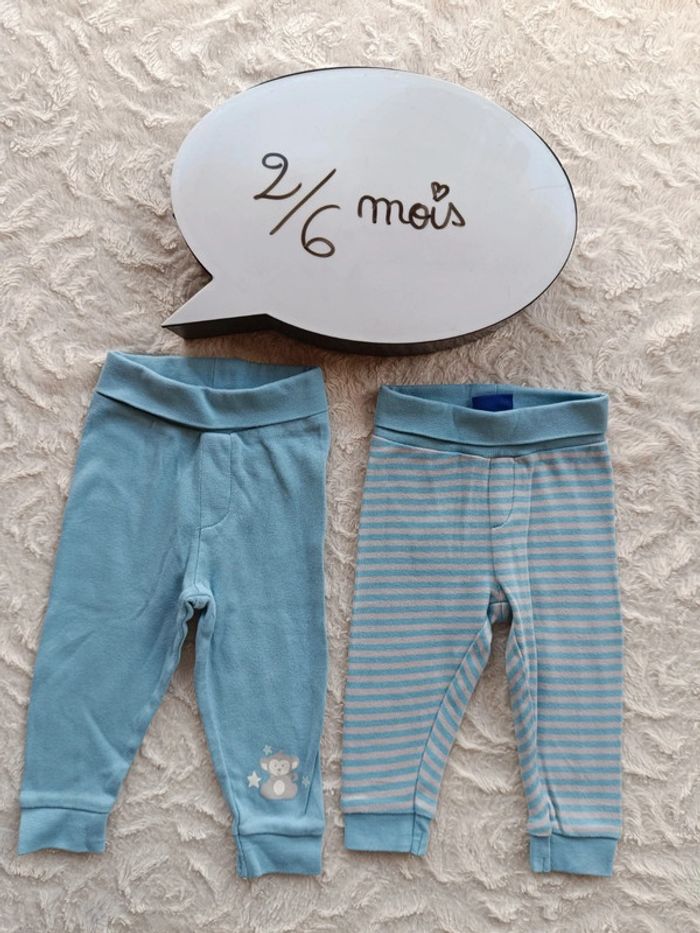 Lot de 2 legging sarouel Garçon 2/6 mois singe Lupilu
