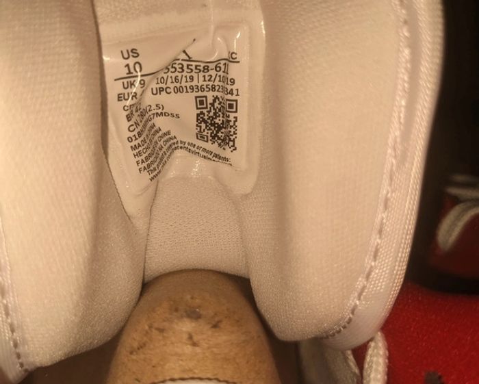 Air Jordan 1 low gym red 2020 10us 44eu Facture snipes - photo numéro 7