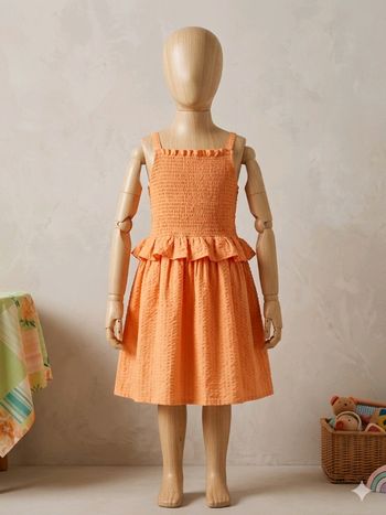 Robe d'été orange taille 10 ans 