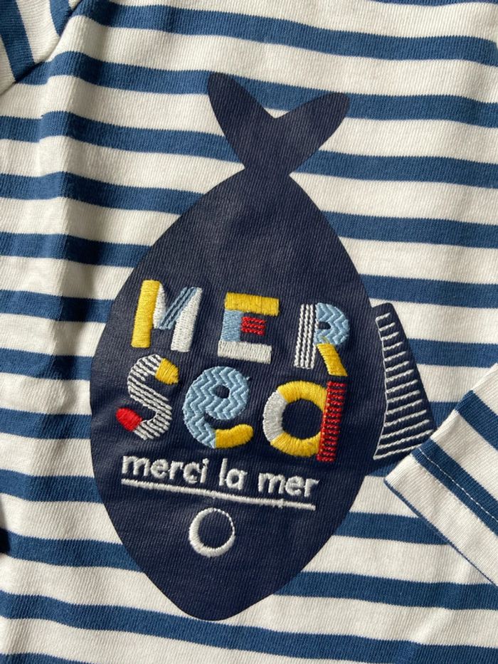 T shirt ml a capuche 12 mois - photo numéro 4