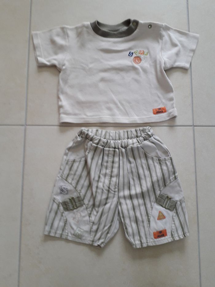 Ensemble t-shirt + short - 12 mois