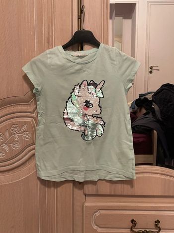 T shirt paillette réversible