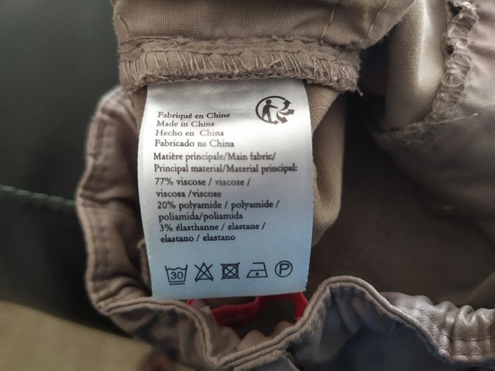 Pantalon beige typé Jean huilé - photo numéro 7
