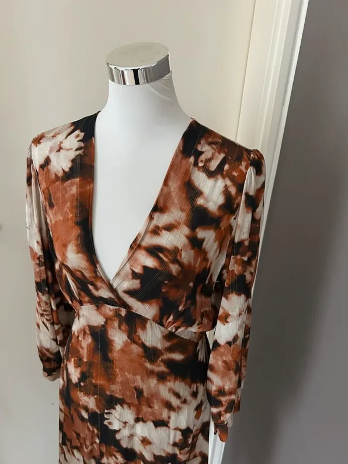 Andromède, robe imprimée, multicolore neuf avec étiquette, taille L/40 - photo numéro 2