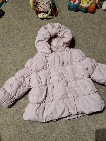 Manteau doudoune rose pâle fille 12 mois obaibi