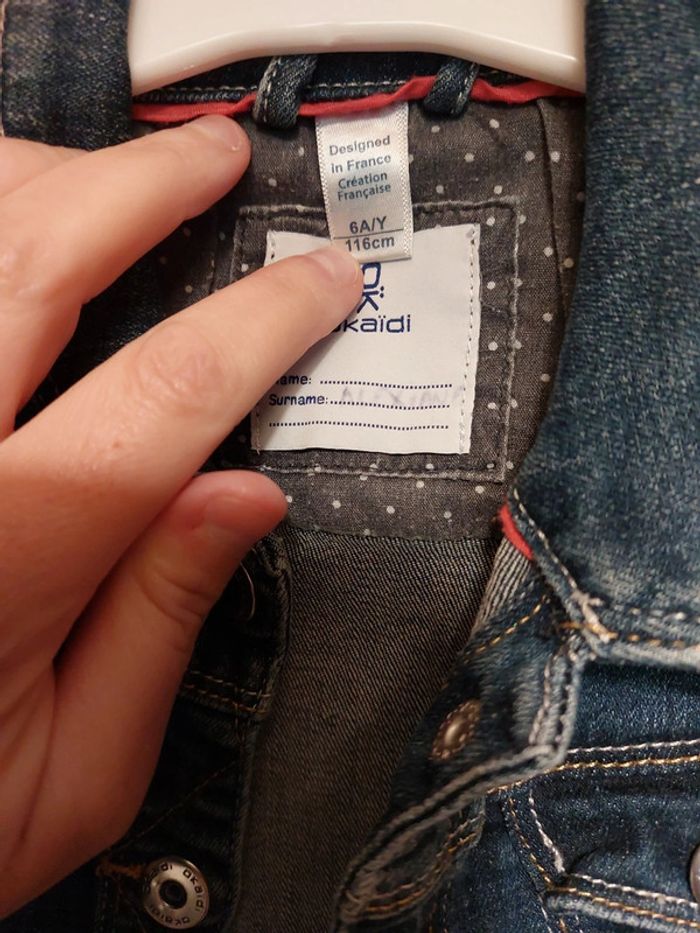 Veste en jean Okaïdi 6A - photo numéro 4