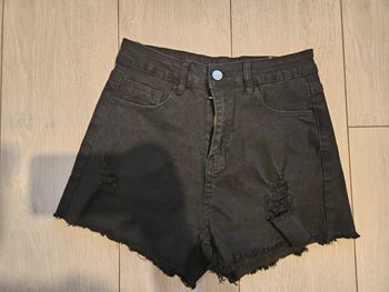 Short en jean noir femme taille S