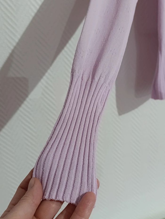 Gilet rose pâle ajouré zamba taille 3 - photo numéro 2