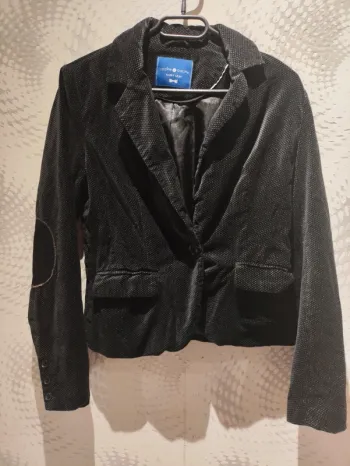 Blazer noir Cache Cache  motif pois blanc bon état Taille S / 36