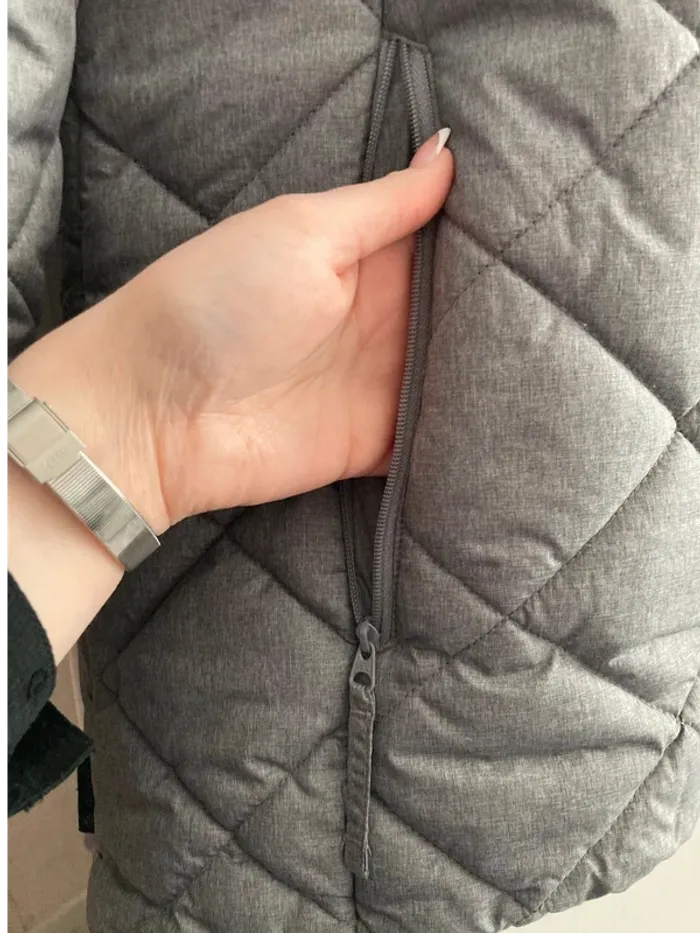 Manteau gris chaud Quechua - photo numéro 5
