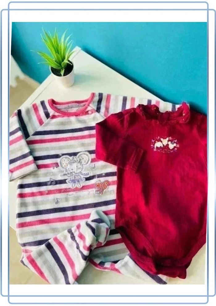 Ensemble Bodie et Pyjama Velours Sergent Major - Taille 6 mois 💕 - photo numéro 2