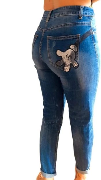 Jeans skinny bleu Mickey