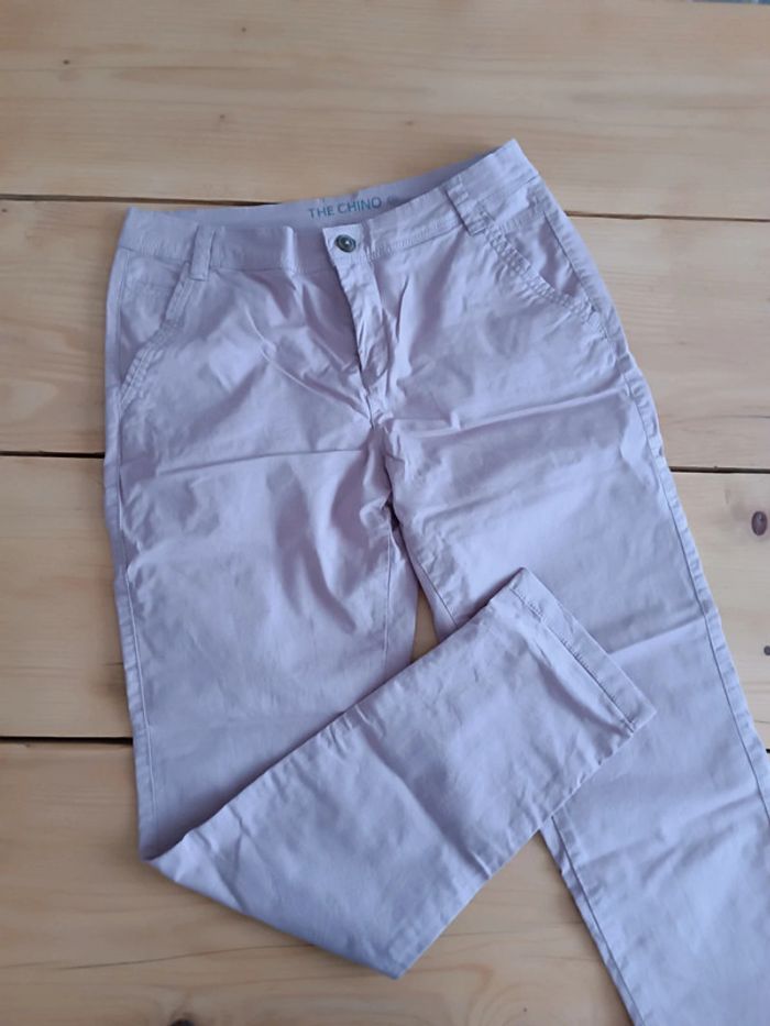 Pantalon Chino rose femme 38