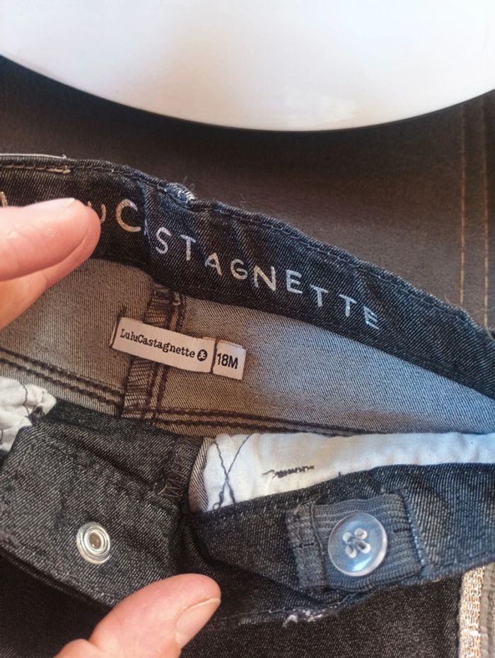 Pantalon style jeans Fille 18 mois Lulu castagnette denim - photo numéro 3