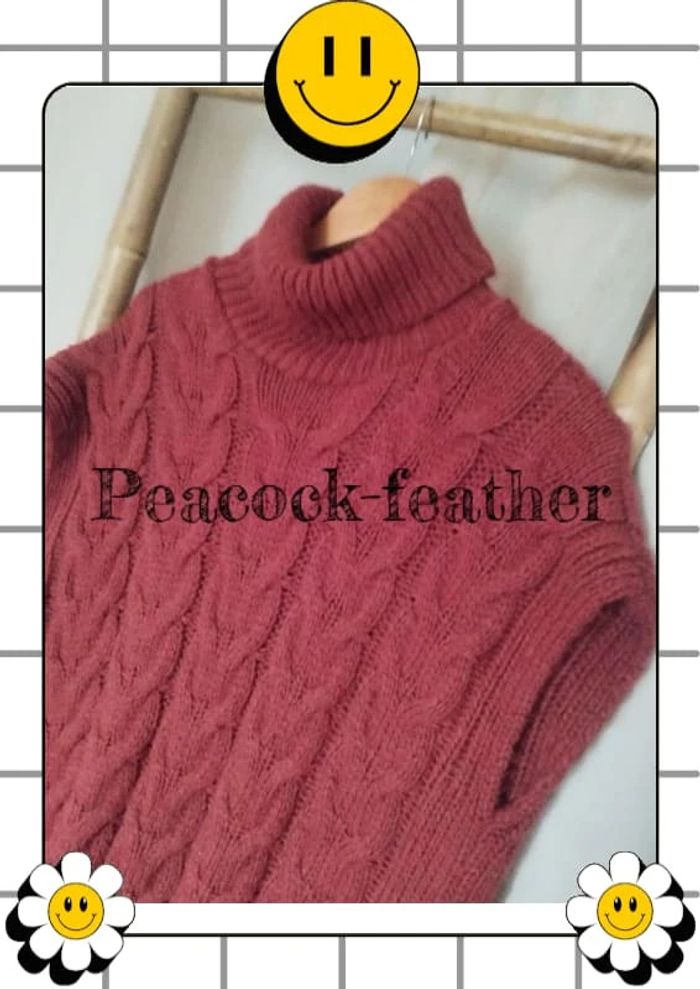 Pull col roulé terracotta TU - photo numéro 3