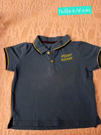 Tee-shirt bleu avec col en 2/4 ans Lupilu