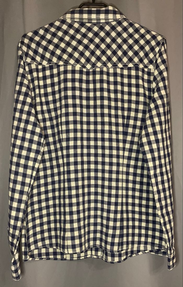 Chemise à carreaux »Pimkie »bleu marine et blanche - photo numéro 2