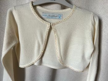 Gilet court perles encolure 7-9 ans la girls