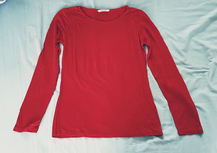 Sous-pull rouge camaïeu