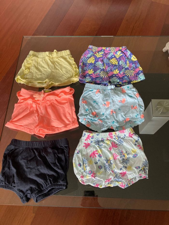 Lot de 6 shorts 12 mois