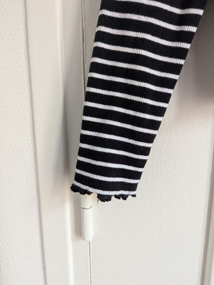 Manche longue rayé noir et blanc gémo taille 16 ans - photo numéro 5