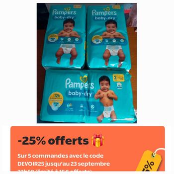 Couche pampers taille 2