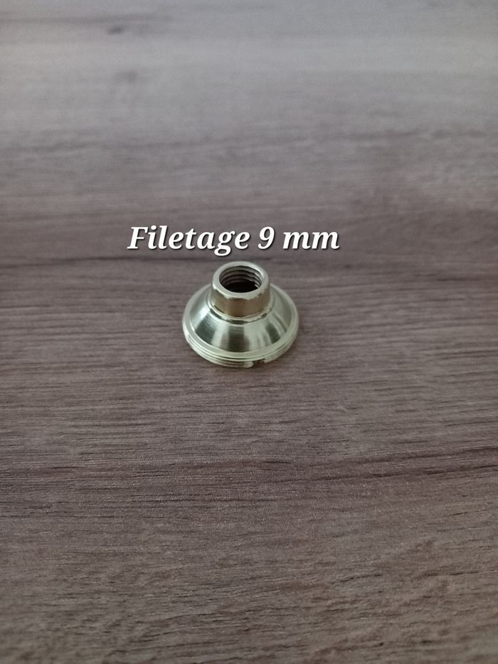 Douille B22 ancienne en laiton et céramique / bague Abat-jour. - photo numéro 7